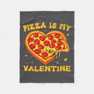 Zza Is My Valentine Funny Valentines Day Heart  Fleece Blanket
