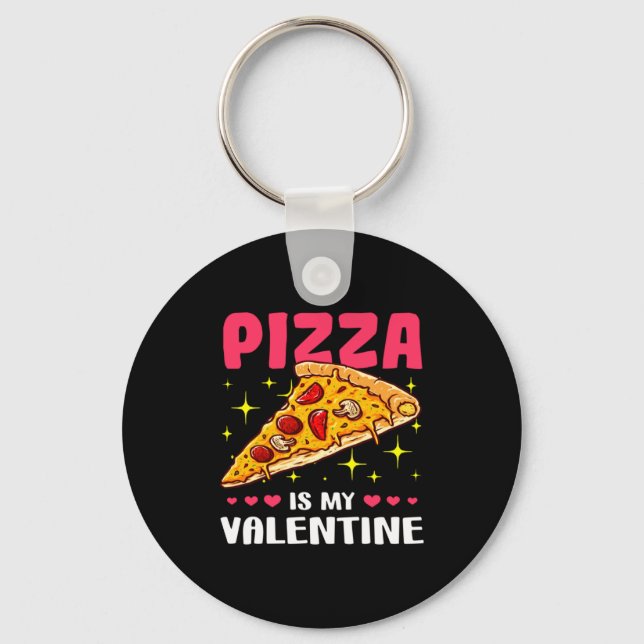 Zza Is My Valentine Valentines Day  Key Ring (Front)