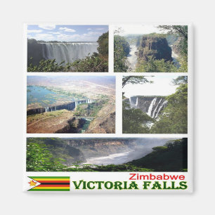 zZW008 VICTORIA FALLS, Mosaic, Zimbabwe, Fridge Magnet