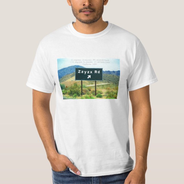 Zzyzx Road T-Shirt (Front)