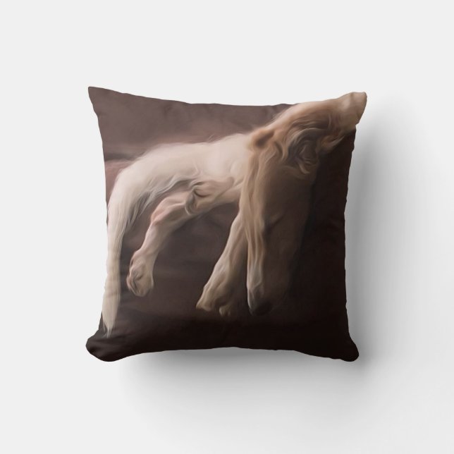 Zzzzzz Borzoi Pillow (Front)